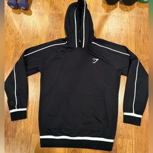 Men’s black hooded sweatshirt thick polyester